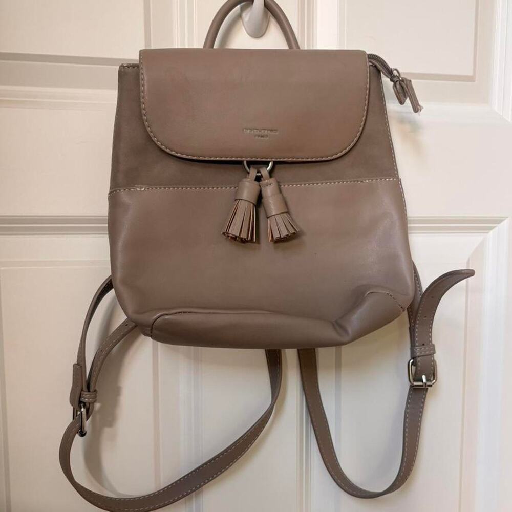 David jones gray backpack purse